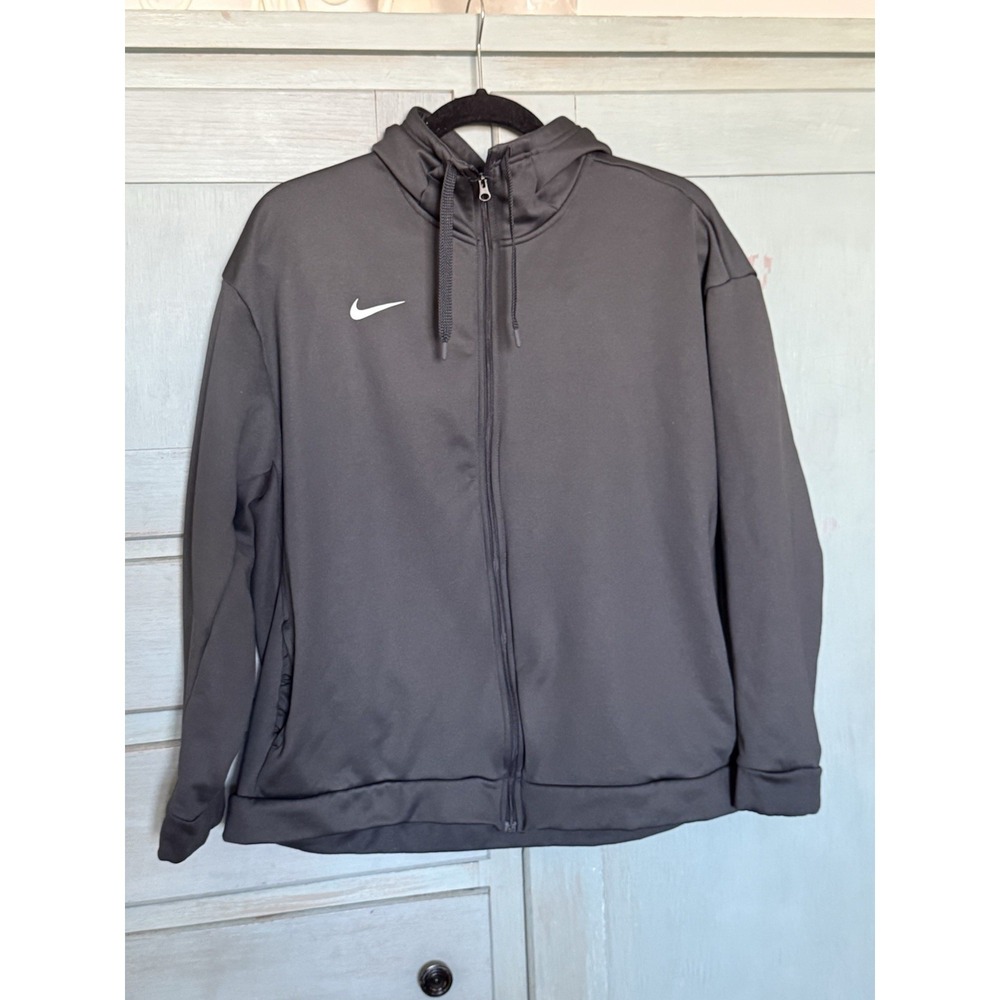 Nike Men's Zip-Up Hoodie Grey Size XL Active Workout Essential